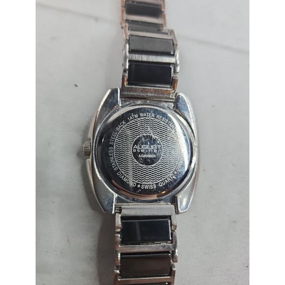 August Steiner Women\'s AS8066BK Swiss Quartz Diamond &Crystal Ceramic Watch $395 main image 8